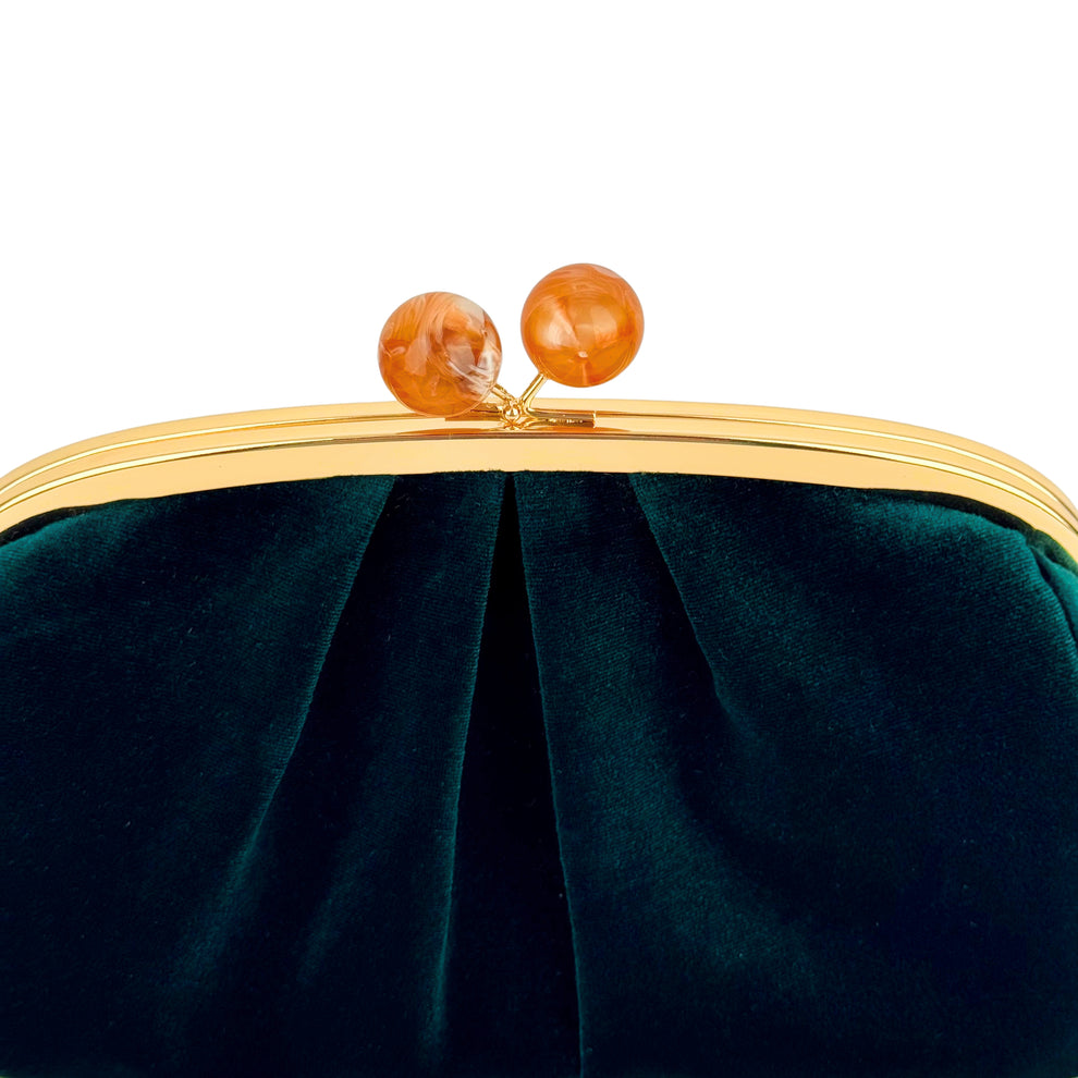 GREEN VELVET CLUTCH