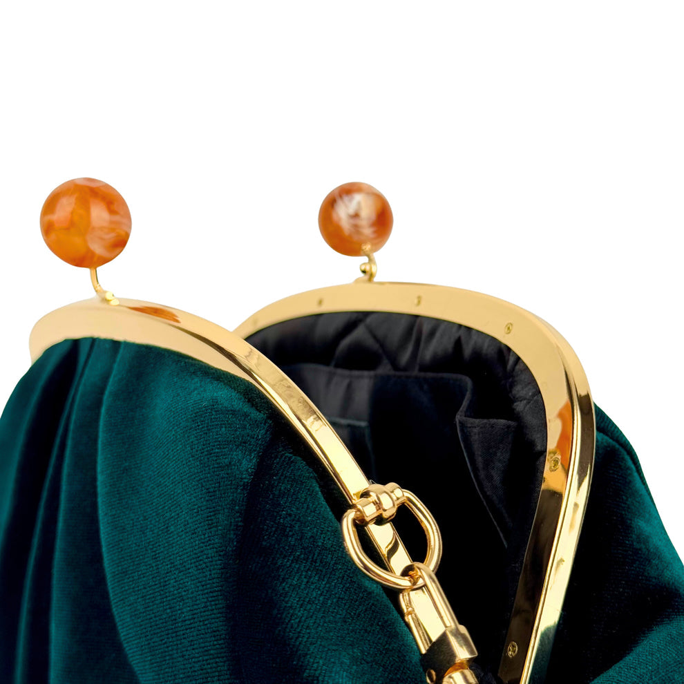 GREEN VELVET CLUTCH