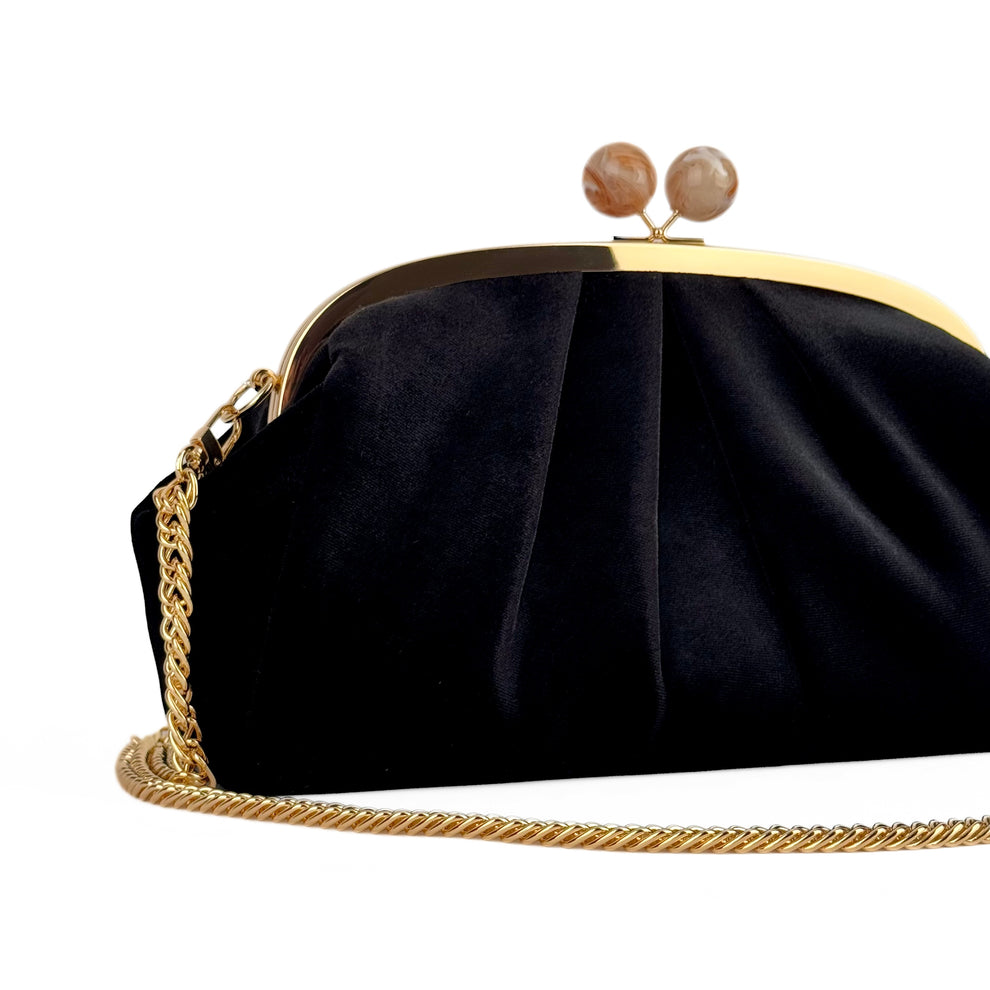 BLACK VELVET CLUTCH