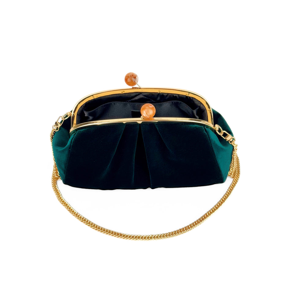 GREEN VELVET CLUTCH