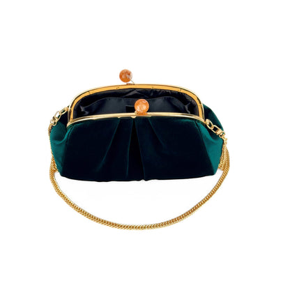 GREEN VELVET CLUTCH
