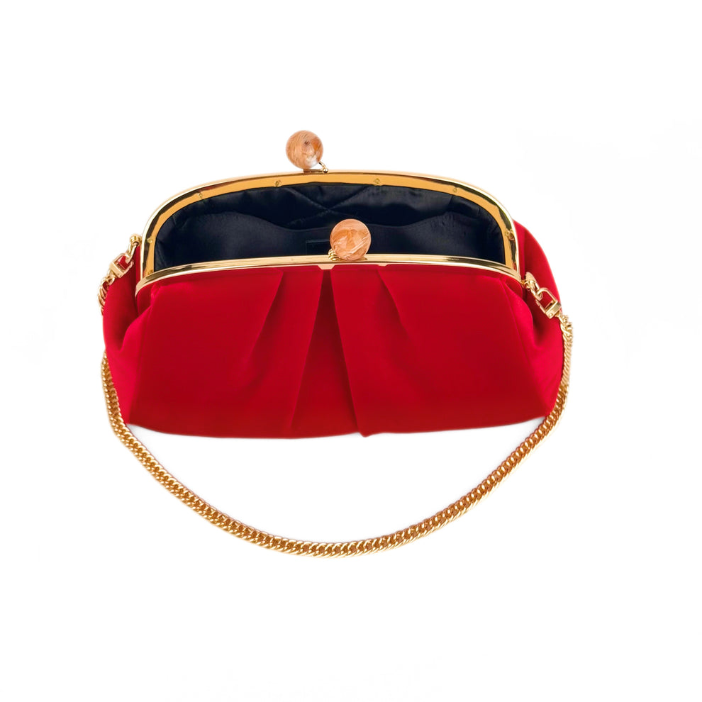 RED VELVET CLUTCH