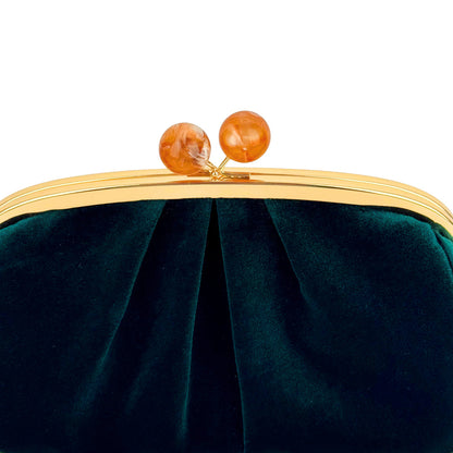 GREEN VELVET CLUTCH