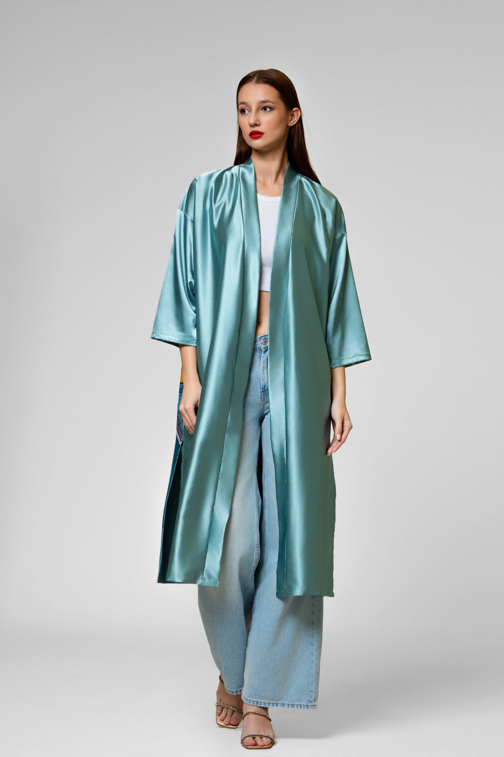 DREAMER`S KIMONO IN YELLOW-GREEN