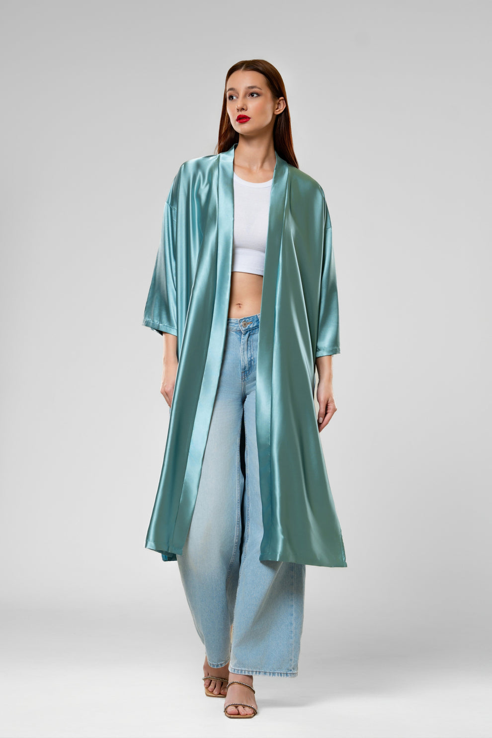 DREAMER`S KIMONO IN BLUE-GREEN