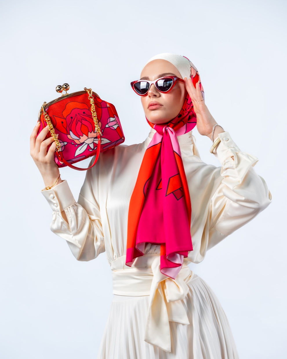 KIRMIZI ORKİDE EŞARP