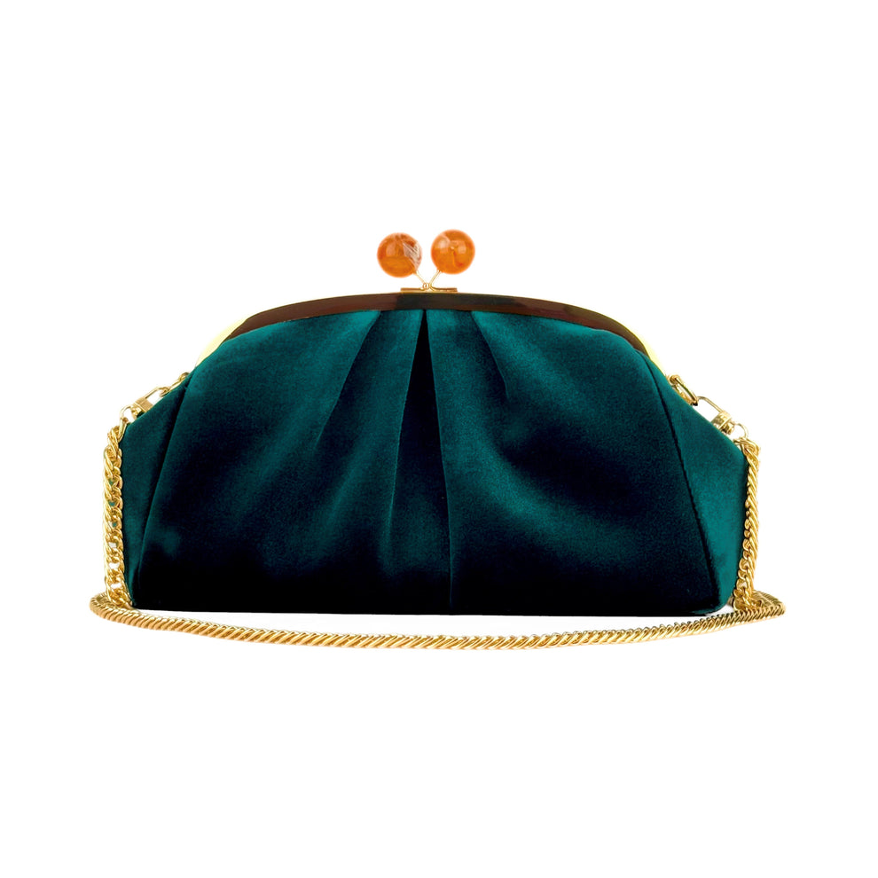 GREEN VELVET CLUTCH