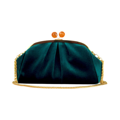 GREEN VELVET CLUTCH