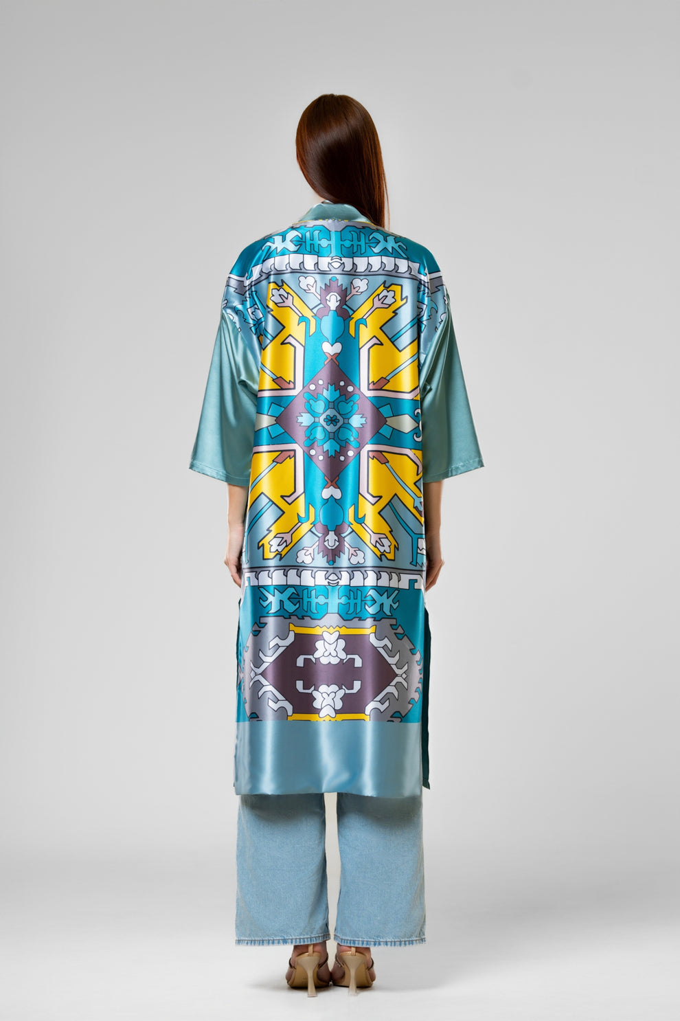 DREAMER`S KIMONO IN YELLOW-GREEN