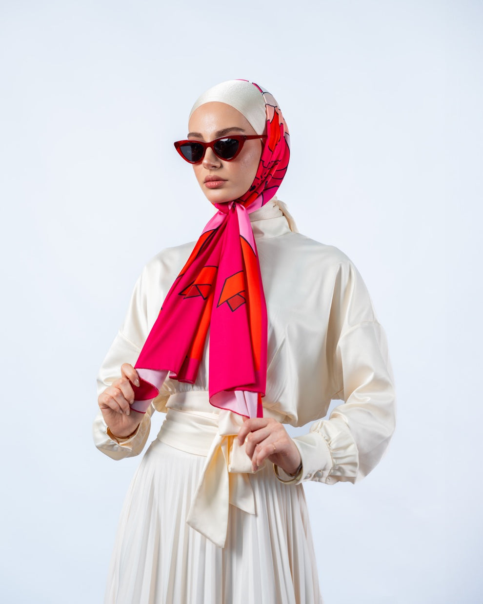 KIRMIZI ORKİDE EŞARP