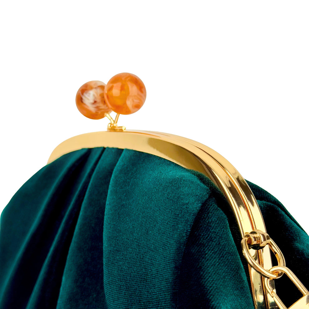 GREEN VELVET CLUTCH