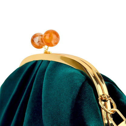 GREEN VELVET CLUTCH